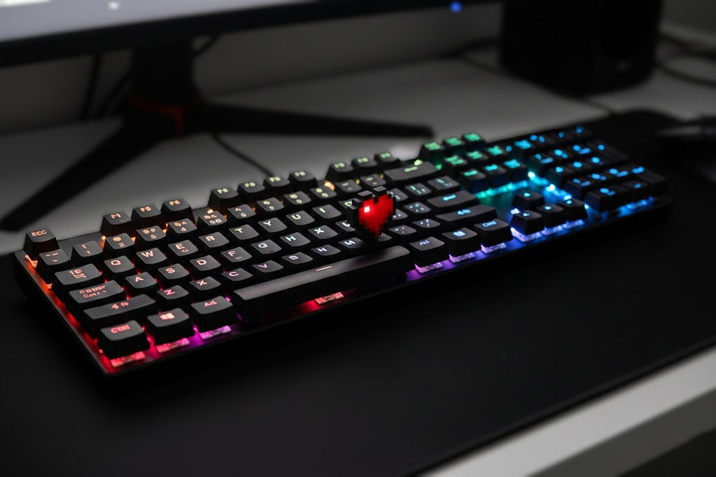 Pixel Kalp Anahtarlık | RGB Setup Uyumlu Gamer Aksesuar – Twoora