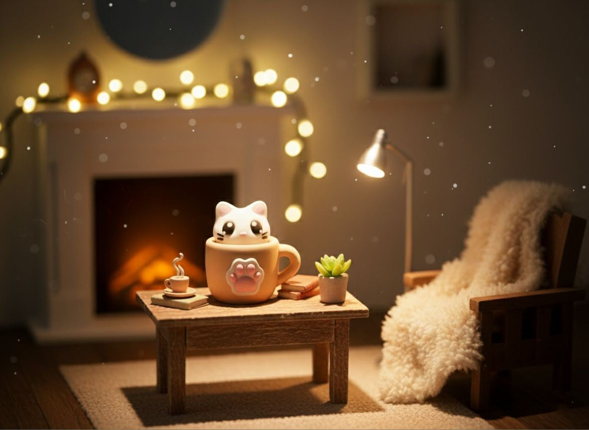 Clickli Kedi Anahtarlık | Stres Atmalık Cute Fidget – Twoora